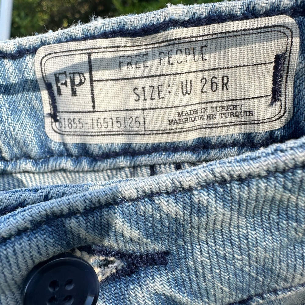 Free People jeans. Adorable patchwork!